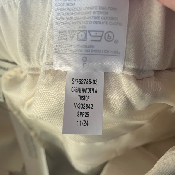 Banana Republic Cream Hayden Crepe Wide Leg Pants Size L NWT - Picture 8 of 9